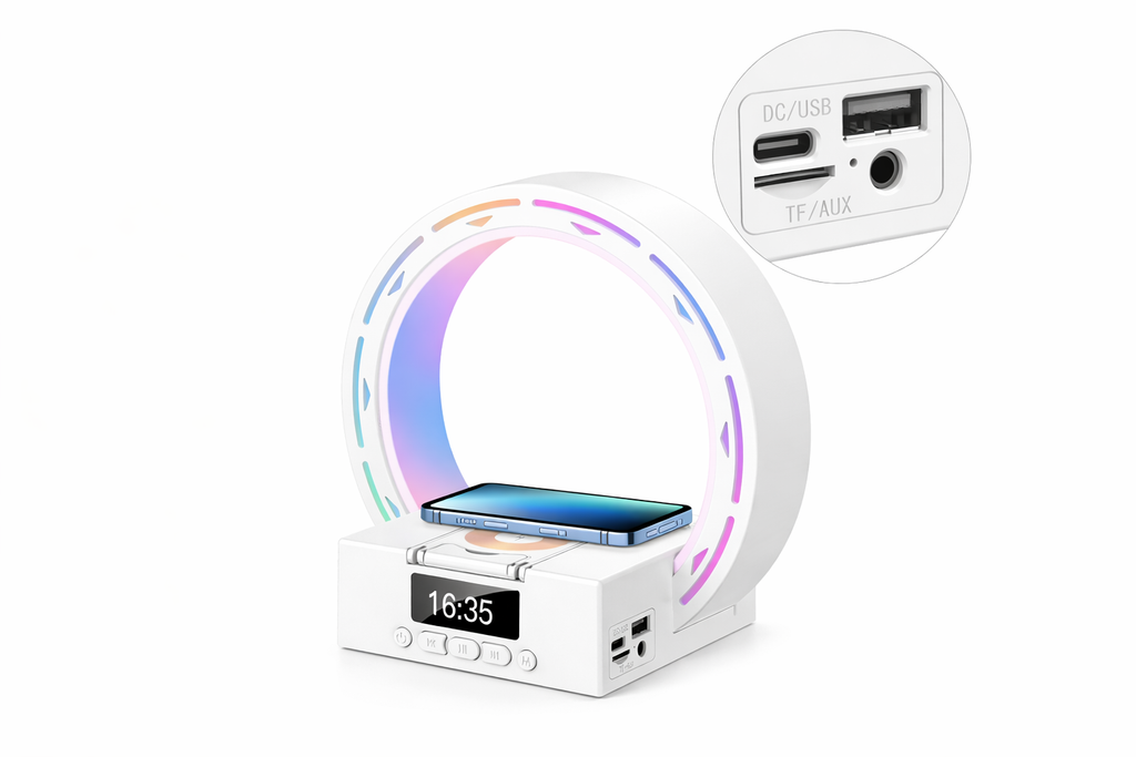 4-in-1 Wireless Charging Speaker Lamp