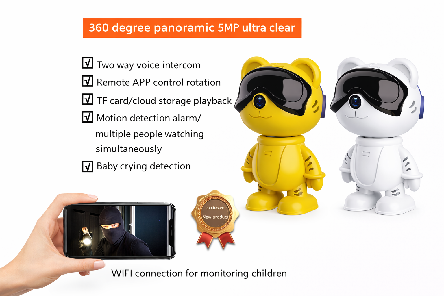 Tiger Two-Way Audio Security Camera