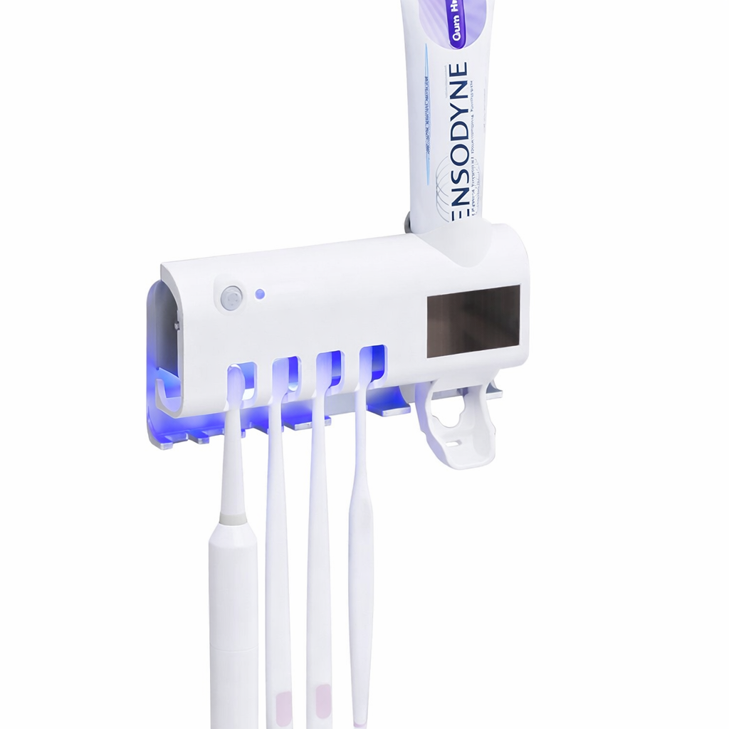 Smart Bathroom UV Toothbrush Sterilizer & Dispenser