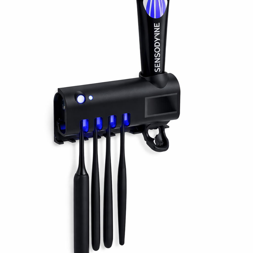 Smart Bathroom UV Toothbrush Sterilizer & Dispenser