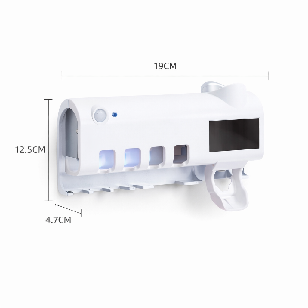 Smart Bathroom UV Toothbrush Sterilizer & Dispenser