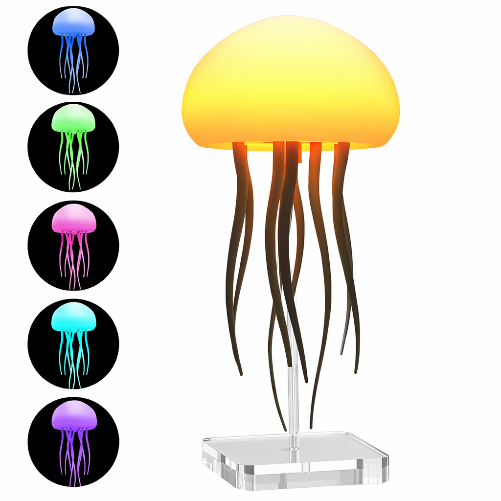Jellyfish LED Mood Lamp – Color-Changing Smart Night Light for Relaxing Ambience